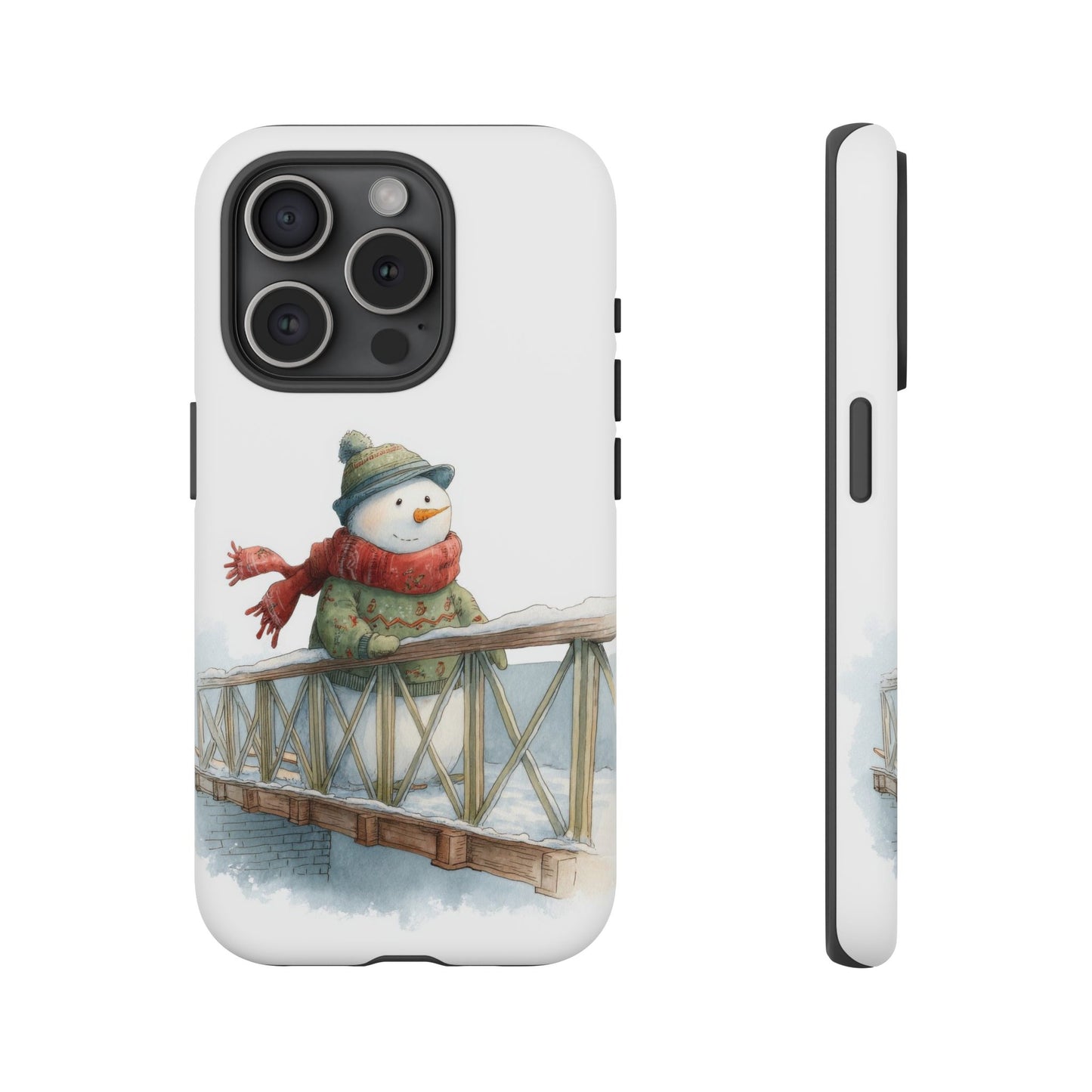 Snowman Phone Case – Winter Holiday Gift, Cute Snowman Design, Winter Accessories, Protective Phone Case, Unique Christmas Present