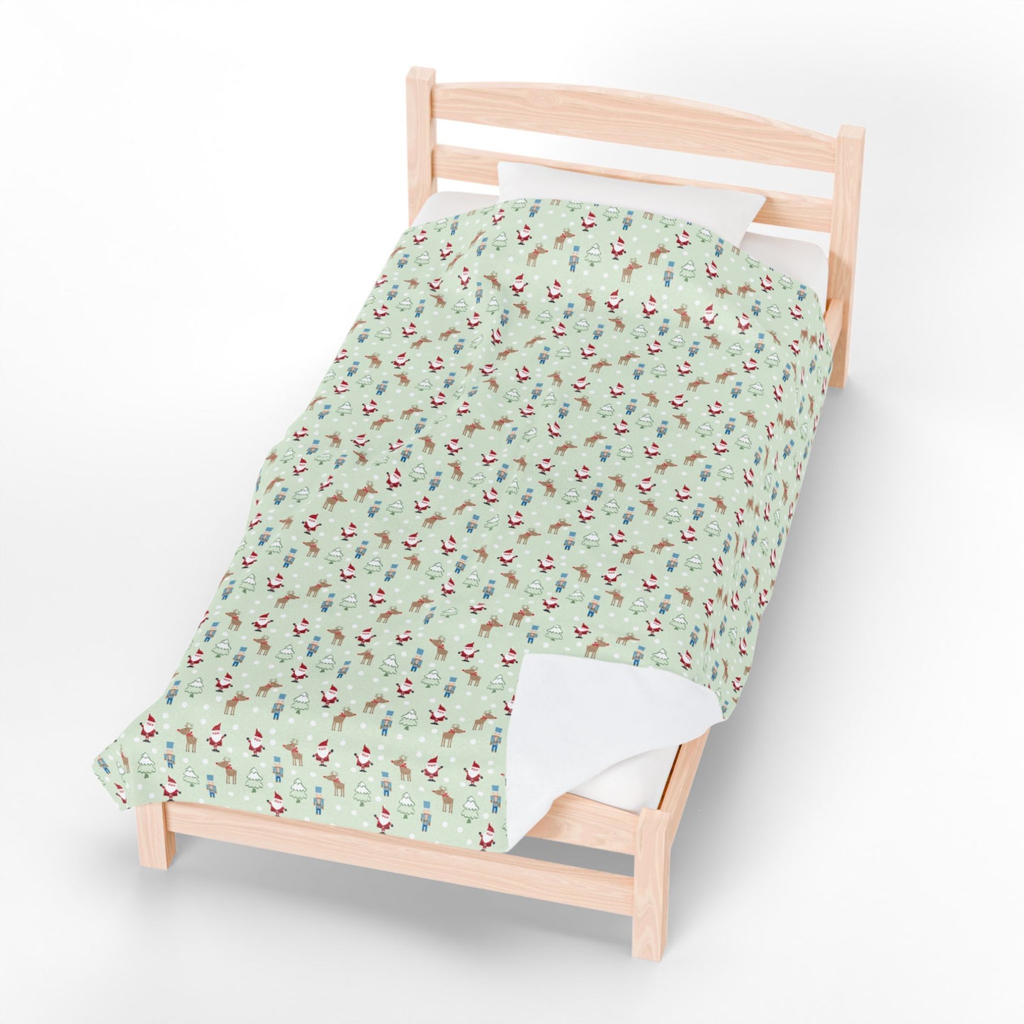 Cozy Velveteen Plush Blanket - Warm Throw, Soft Bedding, Gift for Home, Snuggly Decor, Holiday Comfort