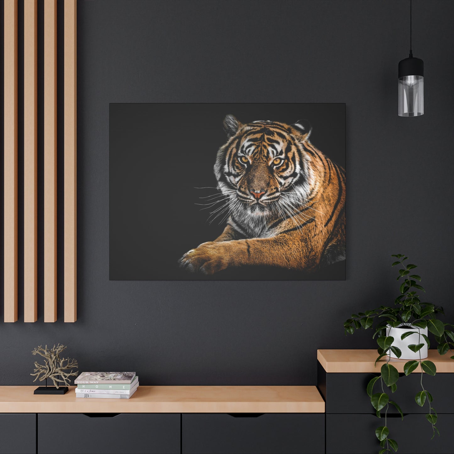 Majestic Tiger Canvas Art, Perfect for Animal Lovers, Home Decor, Gift for Wildlife Enthusiasts, Modern Wall Art, 1.25" Depth