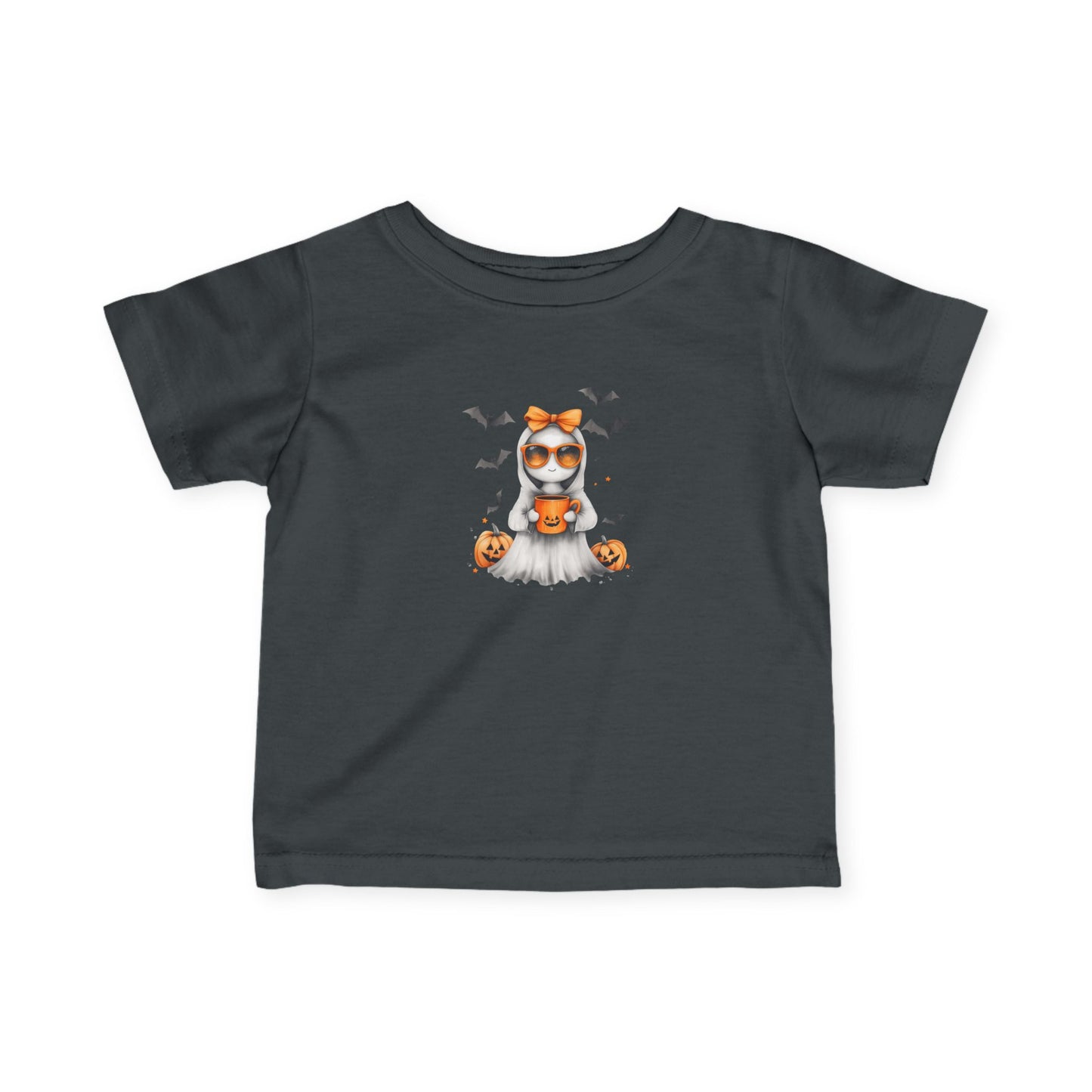 Halloween Infant T-Shirt, Cute Pumpkin Ghost Tee, Toddler Halloween Costume, Fall Baby Shirt, Spooky Kids Apparel