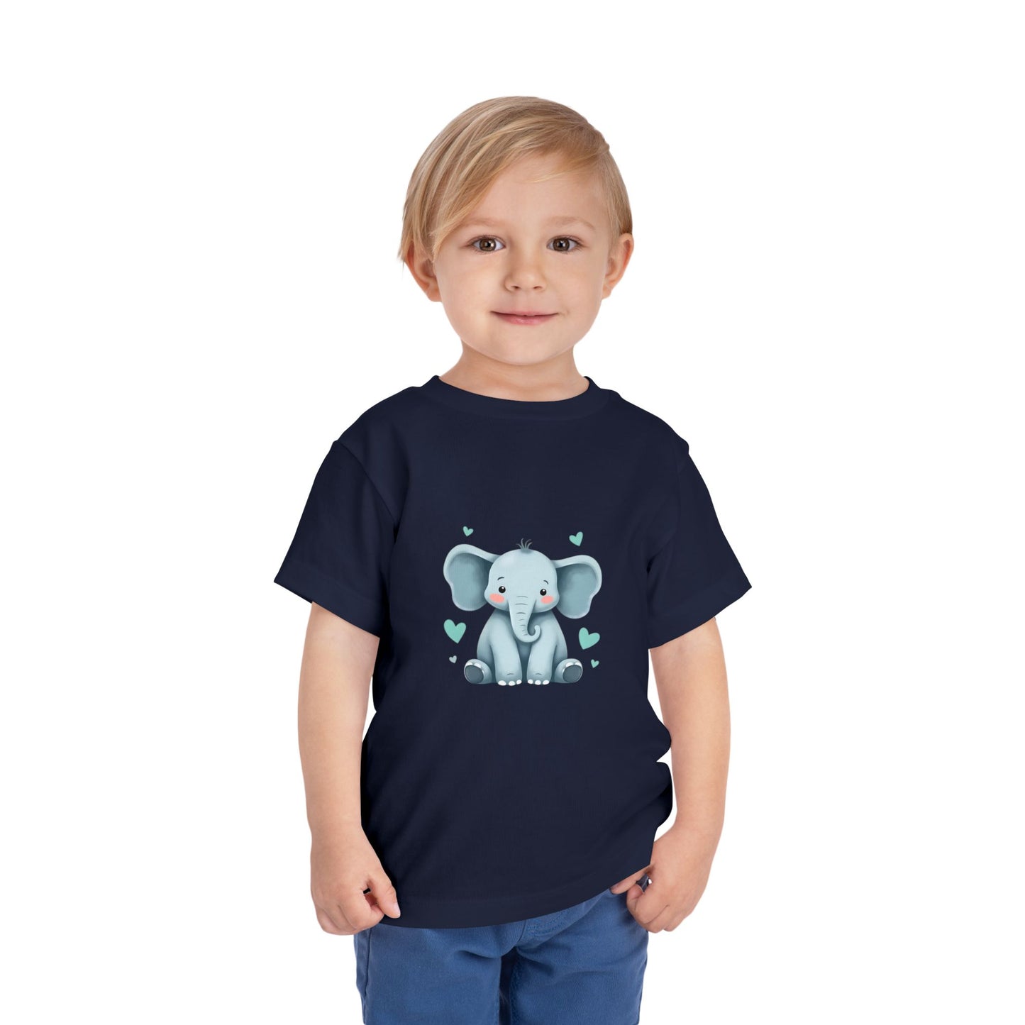 Adorable Elephant Toddler Tee, Kids Short Sleeve Shirt, Cute Baby Clothes, Elephant Lover Gift, Birthday Outfit