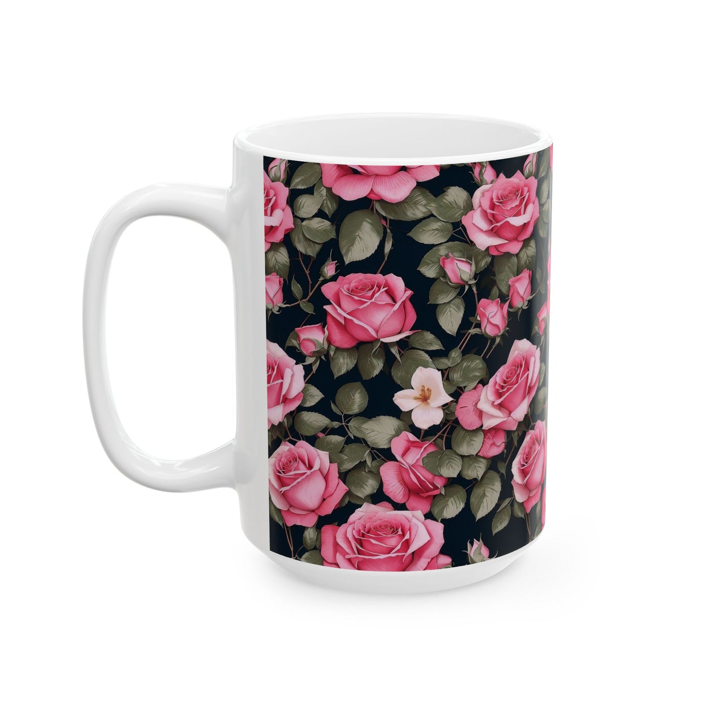 Floral Ceramic Coffee Mug - Perfect for Home, Gifts, Tea Lovers, Mother's Day, Floral Decor, Tea or Coffee, Rose Design