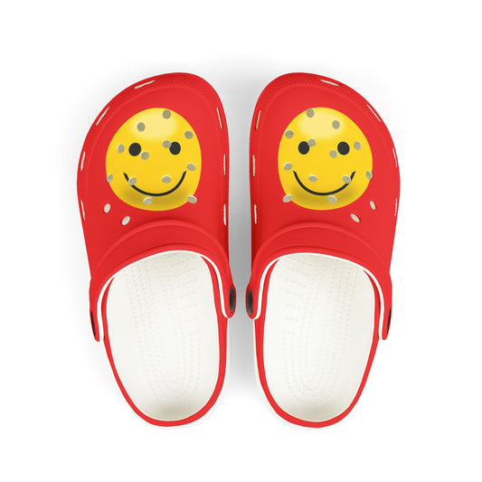 Smiley Face Clogs, Kid's EVA Foam Shoes, Comfortable Summer Footwear, Fun Playtime Shoes, Gift for Kids, Cute Garden Clogs