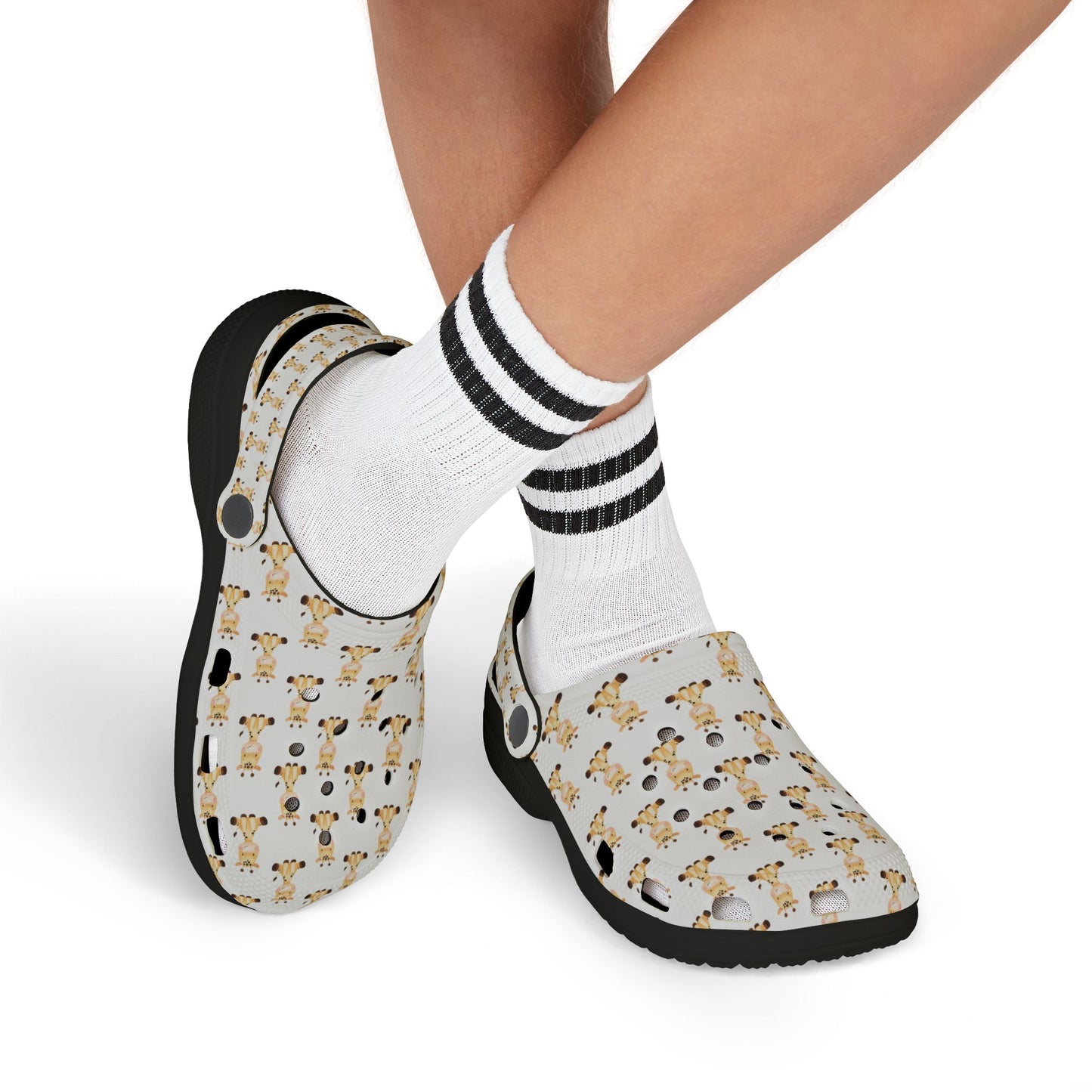 Kids Giraffe Print EVA Foam Clogs — Cute Animal Slip-On Sandals for Toddlers & Little Kids