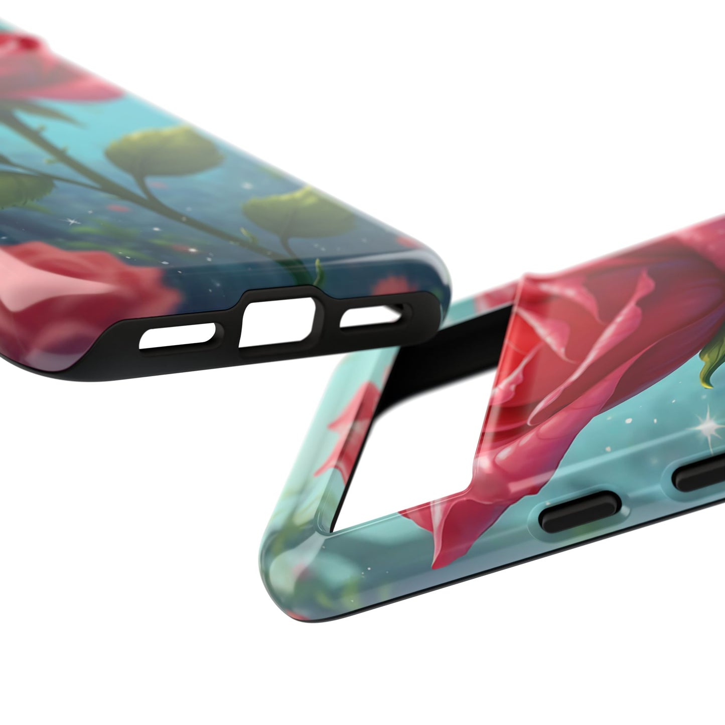 Floral Phone Case, Tough Cases with Elegant Rose Design, Stylish iPhone Cover, Rose Flower Gift for Nature Lovers, Unique Mobile Accessories
