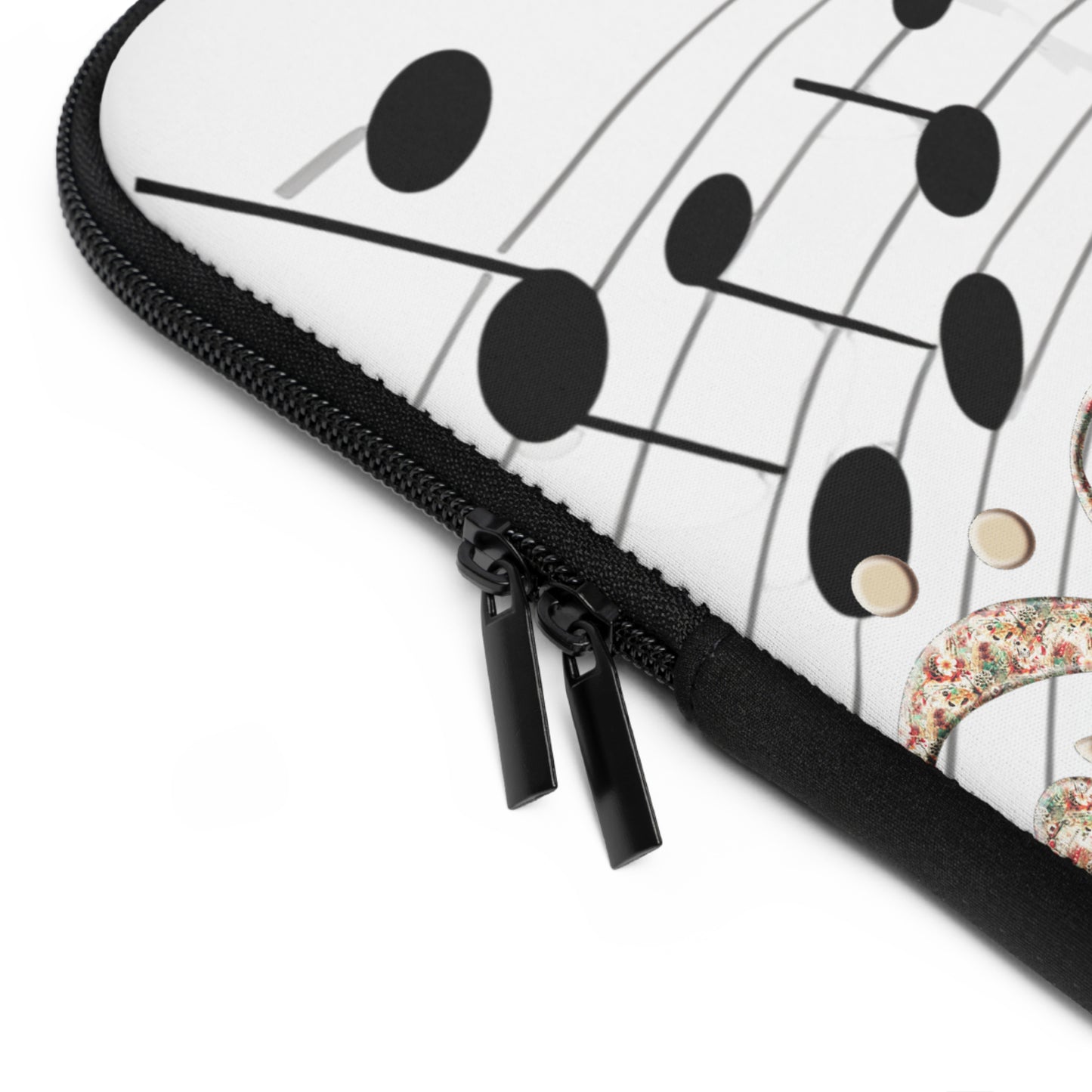 Musical Notes Laptop Sleeve | Perfect Gift for Music Lovers, Stylish Tech Accessory, Holiday Gift, Decor for Home Office, Music-Themed