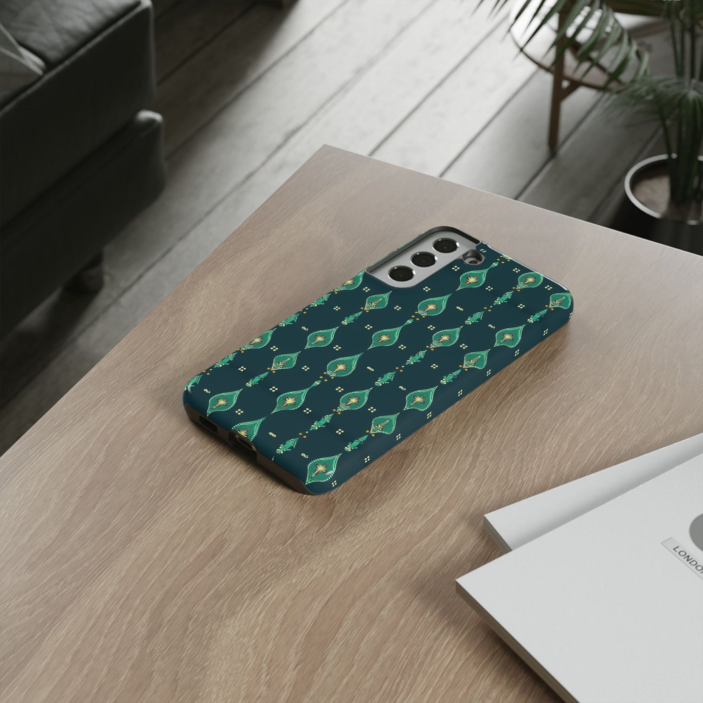 Emerald Boho Teardrop Phone Case