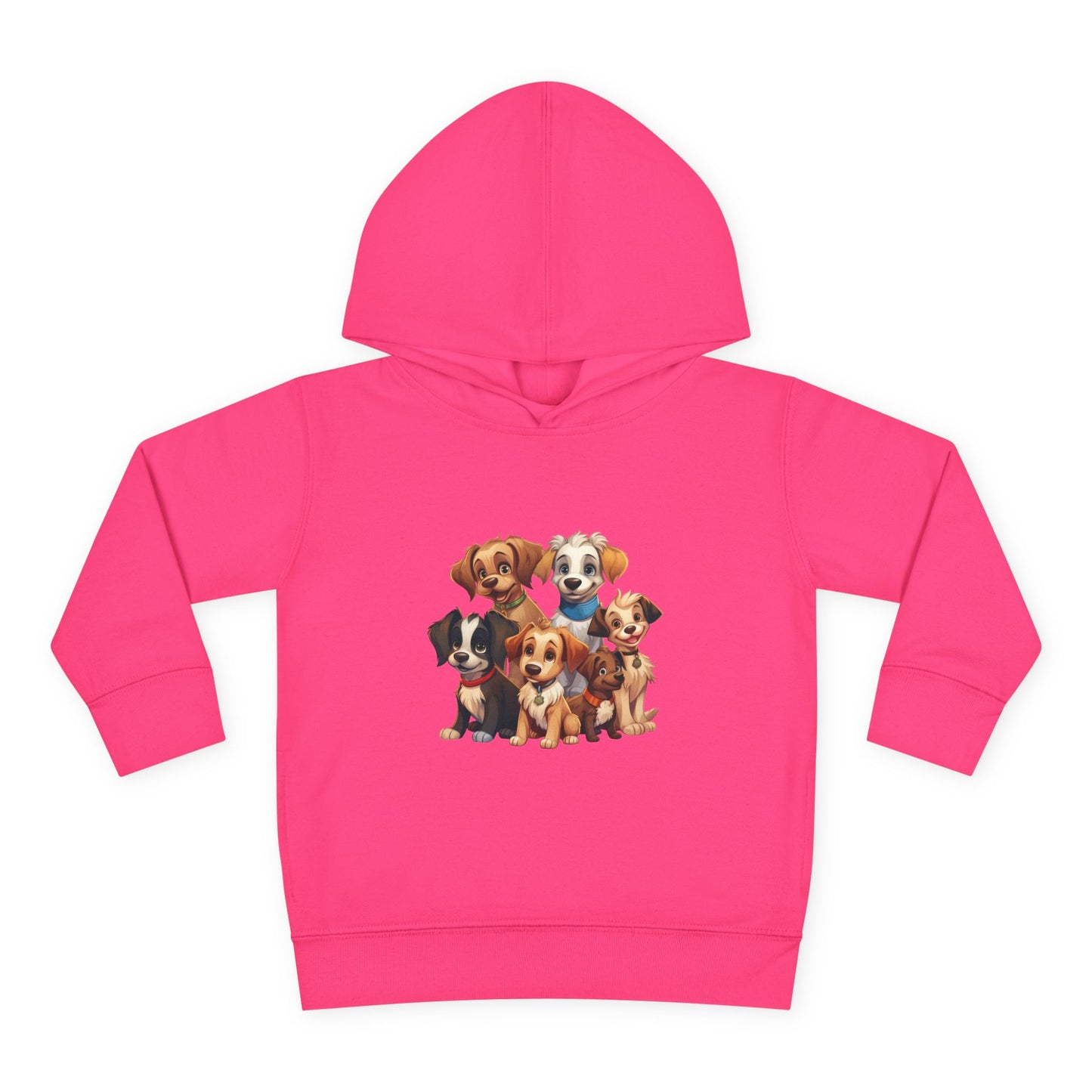 Adorable Puppy Print Toddler Hoodie, Cute Kids Fleece Pullover, Dog Lover Gift, Warm Hoodie for Boys & Girls, Pet Themed Clothes