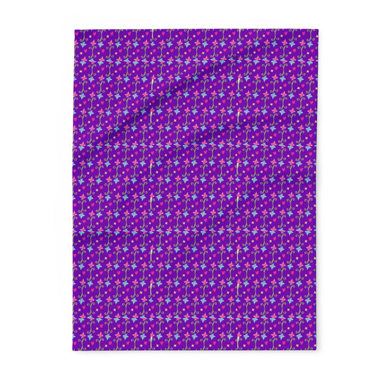 Cozy Purple Fleece Blanket, Soft Throw for Home Decor, Ideal Gift for Winter, Valentine's Day, or Cozy Movie Nights, Snuggle Up