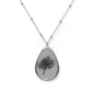 Nature-Inspired Oval Necklace, Minimalist Jewelry, Tree Pendant, Gift for Nature Lovers, Eco-Friendly Accessory, Simple Everyday Wear
