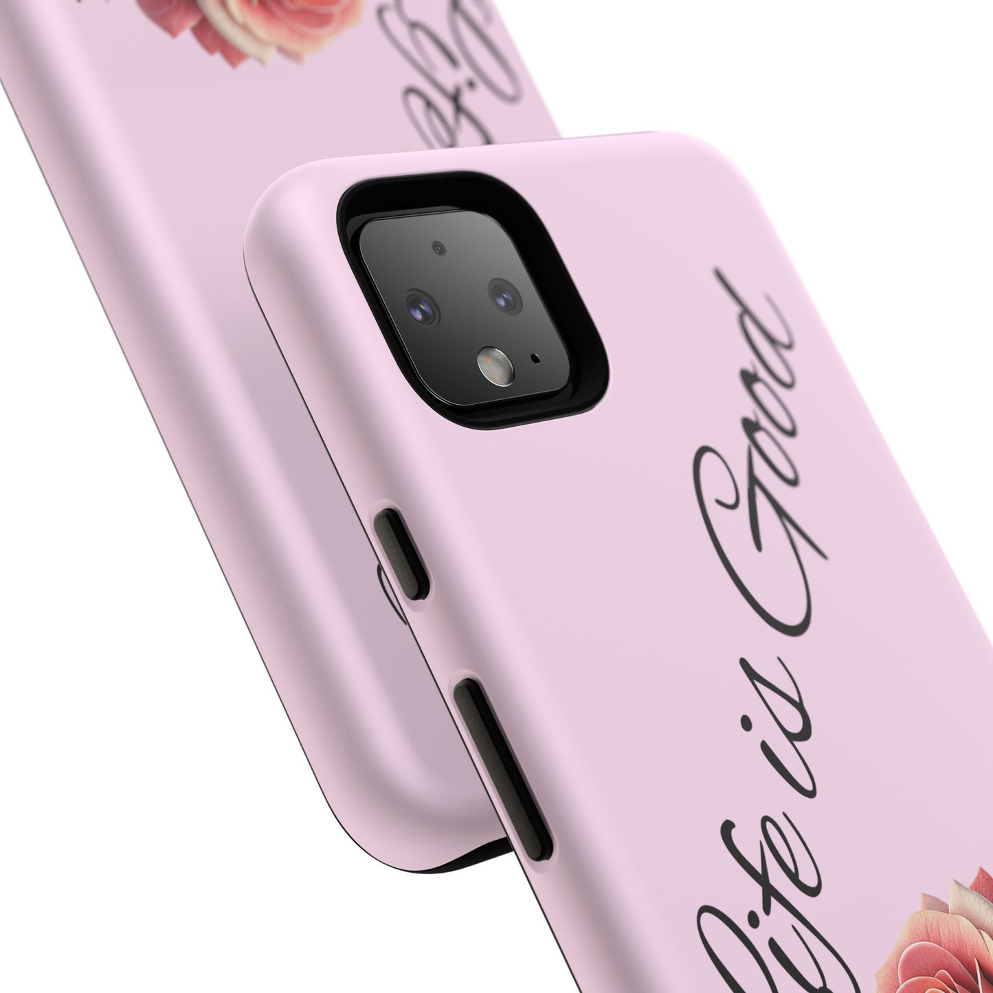 Roses & Positivity Phone Case - Floral Design, Life is Good, Tough Cases for Everyday Wear, Gift for Friends, Mother's Day, Spring [...]