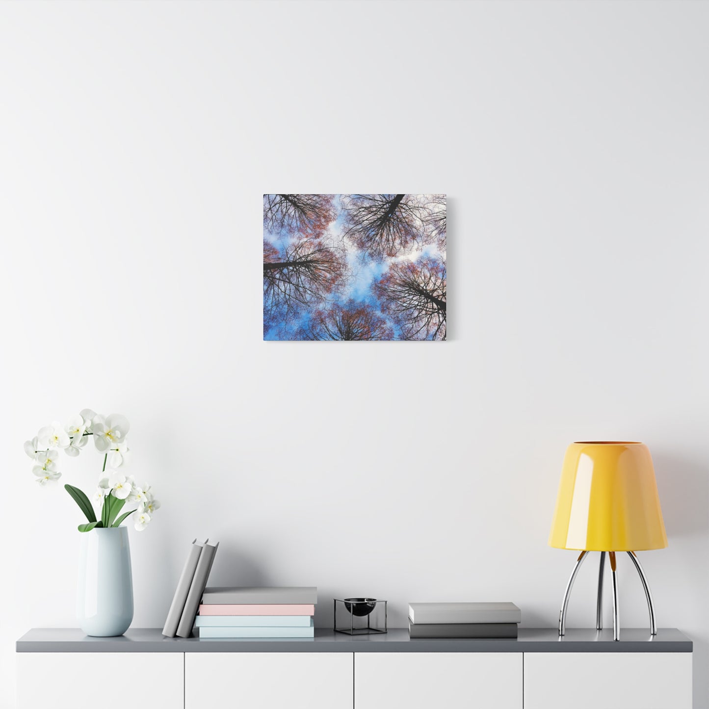 Canopy Sky Canvas Print — Winter Tree Tops Wall Art