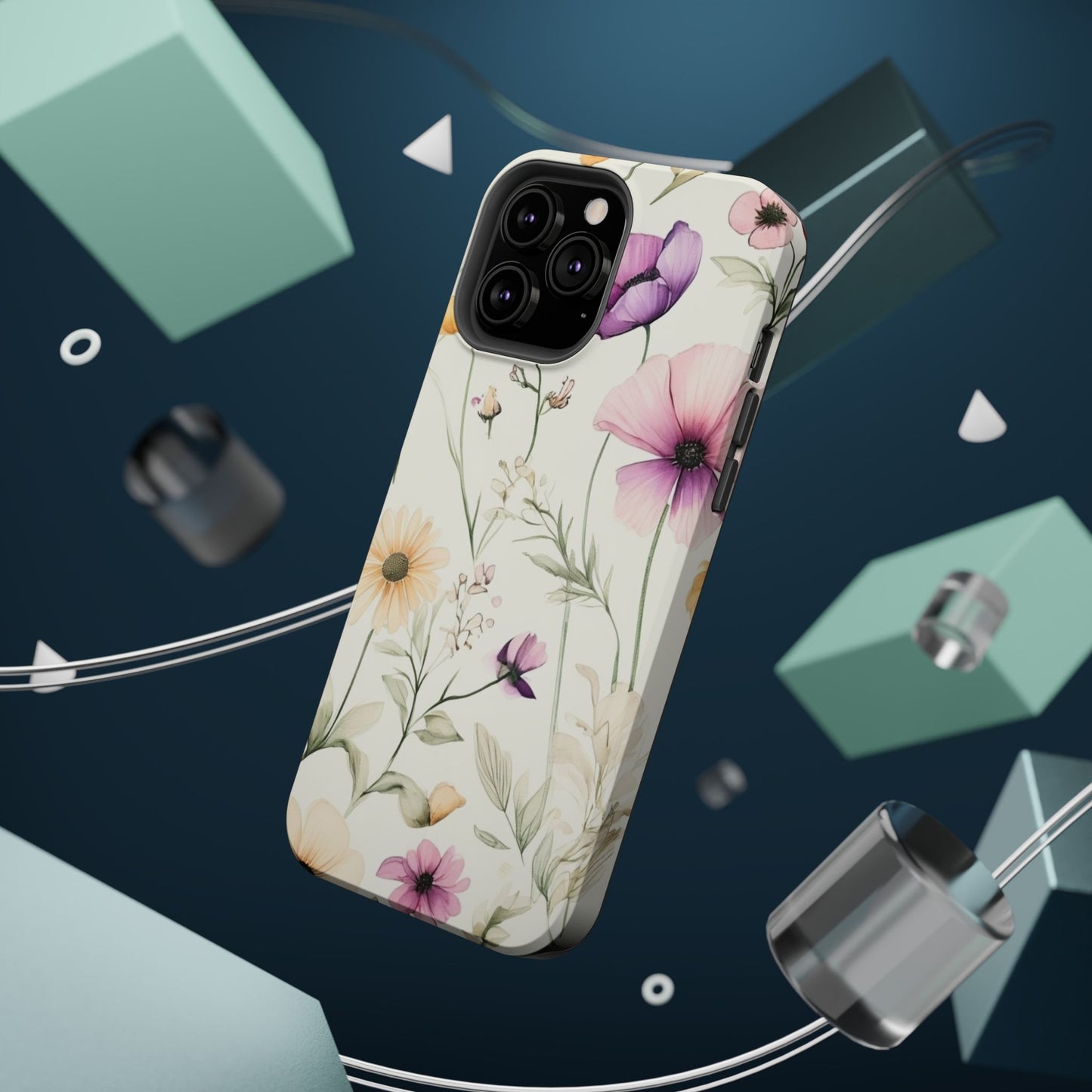 Floral Watercolor Magnetic Impact-Resistant Phone Case