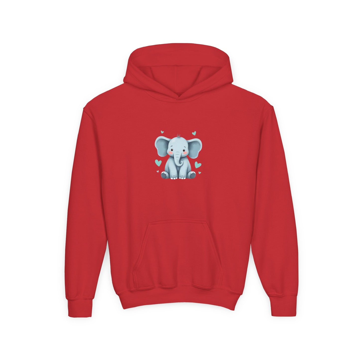 Youth Elephant Hoodie for Kids, Cute Animal Hoodie, Cozy Sweatshirt for Boys and Girls, Birthday Gift, Casual Layering