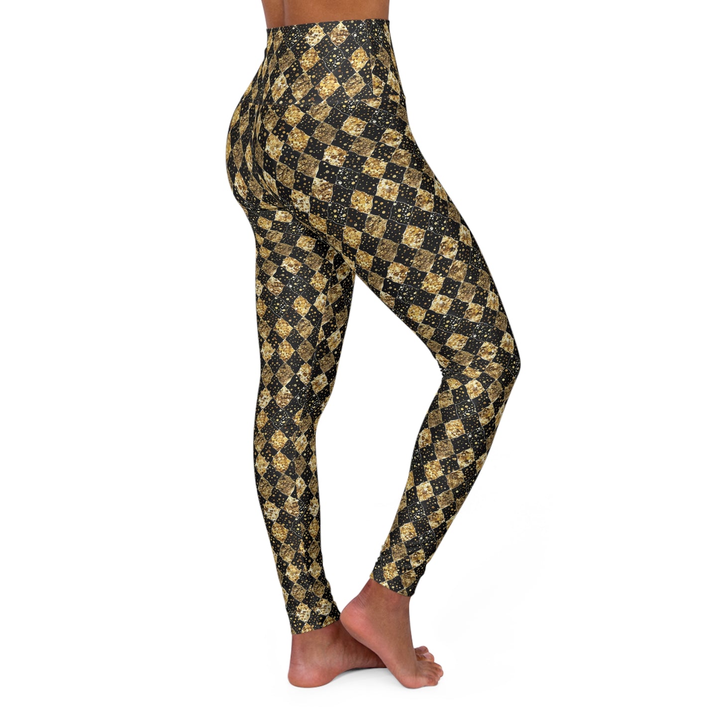 Chic High Waisted Yoga Leggings, Stylish Workout Pant