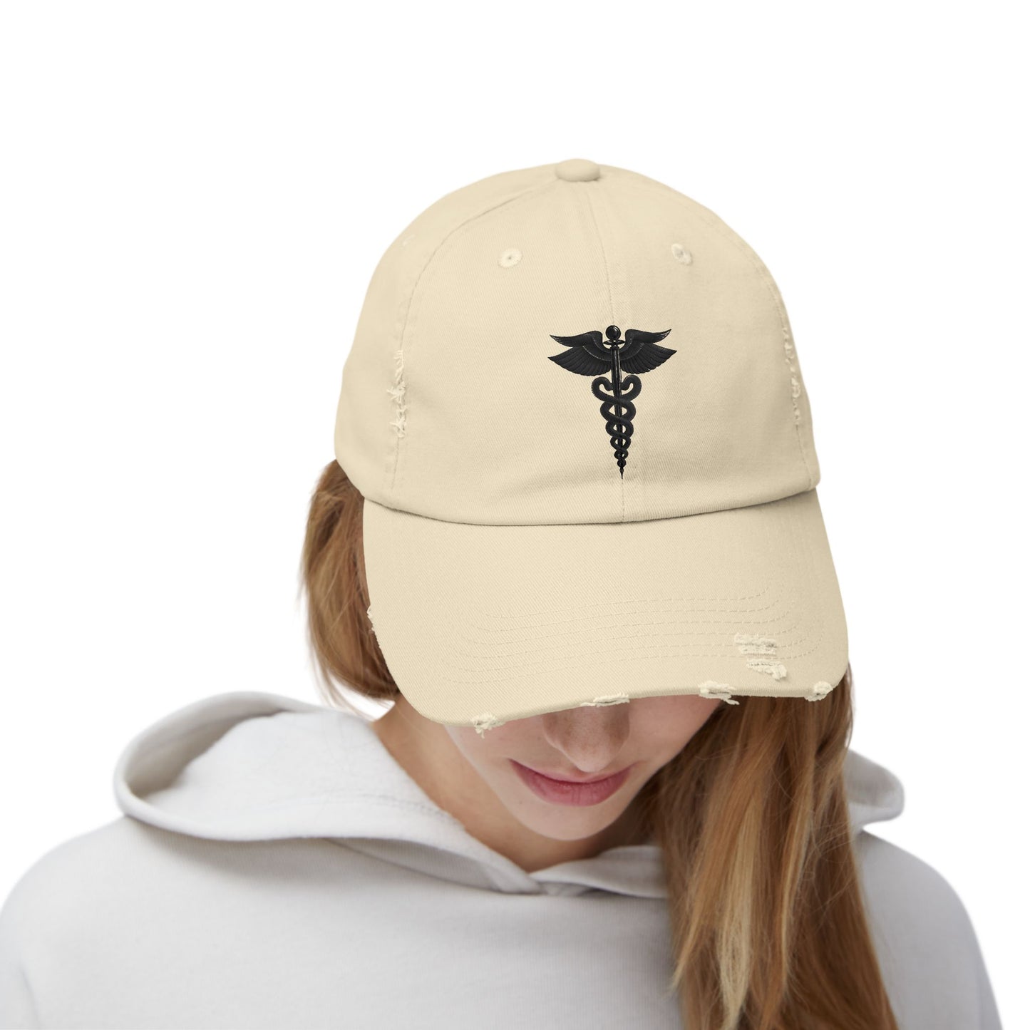 Unisex Distressed Cap with Caduceus Design, Perfect Gift for Healthcare Workers, Casual Style for Every Occasion, Fashionable Medical [...]