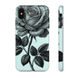 Elegant Floral Phone Case, Tough Cases for iPhones, Black Rose Design, Gift for Her, Stylish Phone Cover, Birthday Gifts