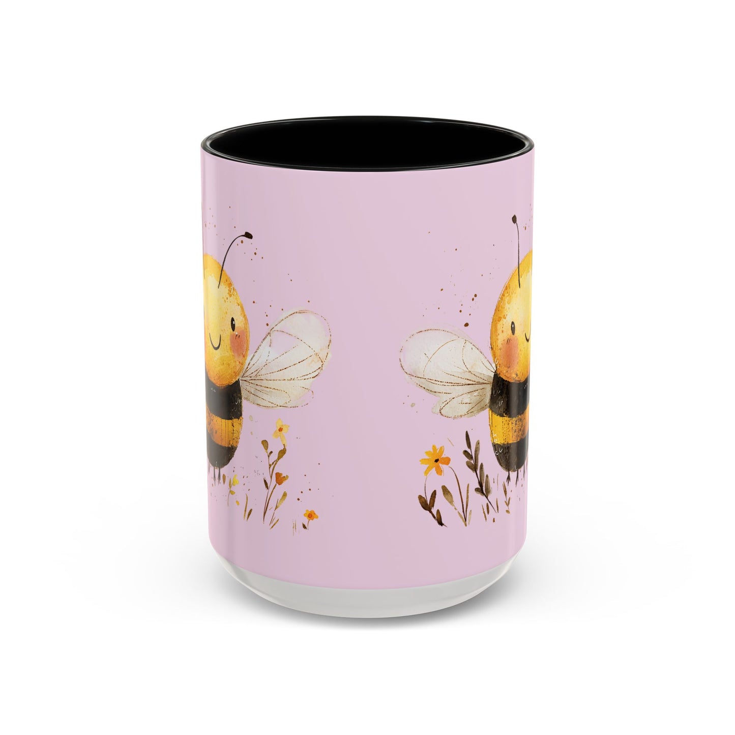 Cute Bee Accent Coffee Mug for Nature Lovers, Fun Bee Design, Gift for Friends, Bee Themed Kitchenware, Bee Lover's Mug