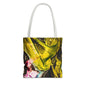 Vibrant Abstract Art Tote Bag, Colorful Reusable Shopper