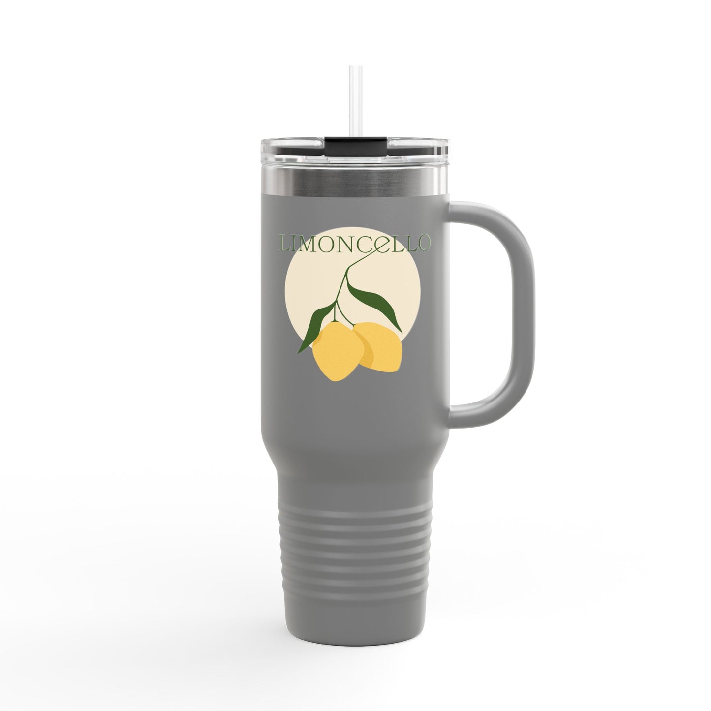 Limoncello Insulated Travel Mug, 40oz - Perfect for Road Trips, Summer Picnics, Camping, and Gift Ideas, Travel Mug for Lemon Lovers