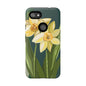 Floral Phone Case - Yellow Daffodil Design, Tough Phone Cover, Spring Decor, Floral Gift, Nature-Inspired Accessories