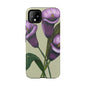 Floral Phone Case - Tough Cases, Purple Flower Design, Cell Phone Accessories, Gift for Her, Nature Lover Essentials