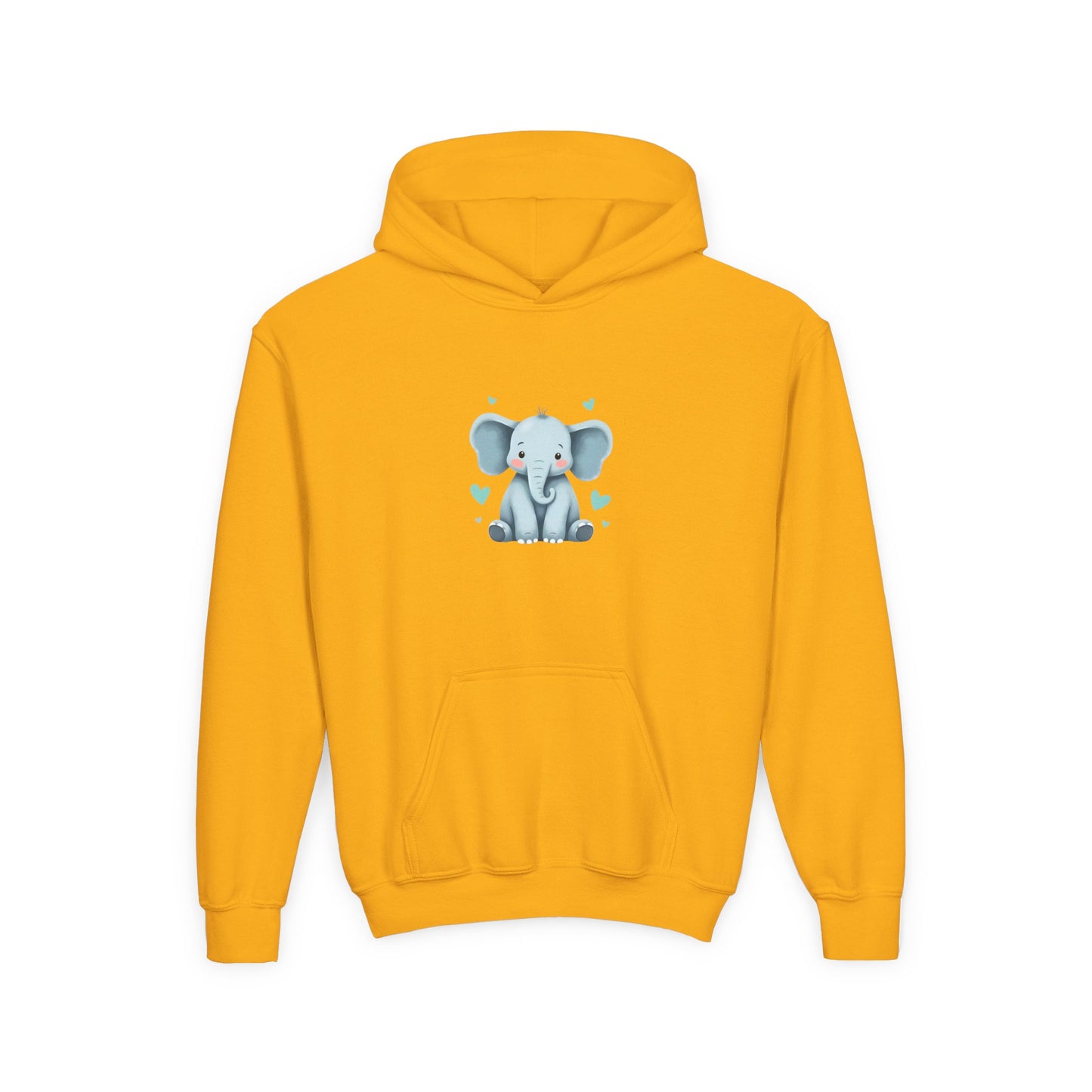 Youth Elephant Hoodie for Kids, Cute Animal Hoodie, Cozy Sweatshirt for Boys and Girls, Birthday Gift, Casual Layering