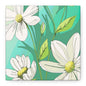 Matte Canvas, Stretched, 1.25" White Flowers