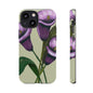 Floral Phone Case - Tough Cases, Purple Flower Design, Cell Phone Accessories, Gift for Her, Nature Lover Essentials