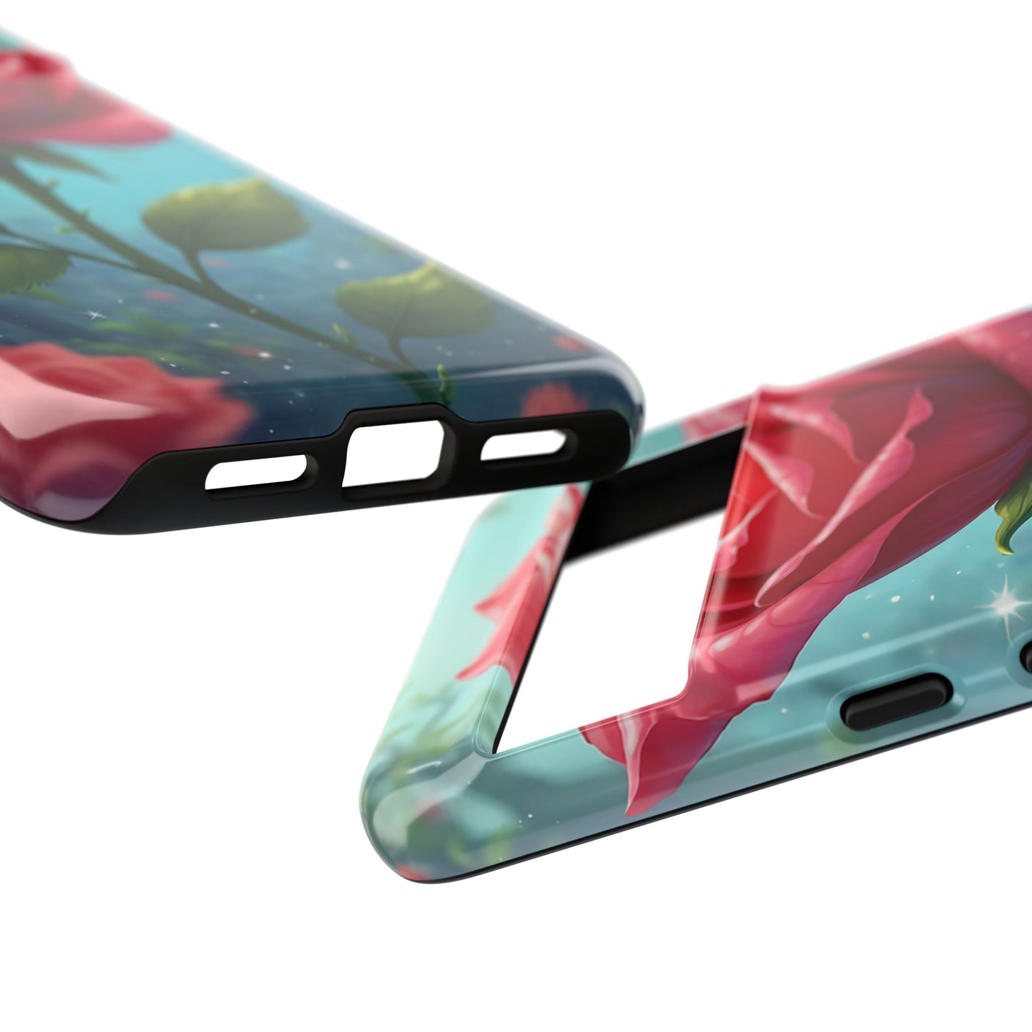 Floral Phone Case, Tough Cases with Elegant Rose Design, Stylish iPhone Cover, Rose Flower Gift for Nature Lovers, Unique Mobile Accessories