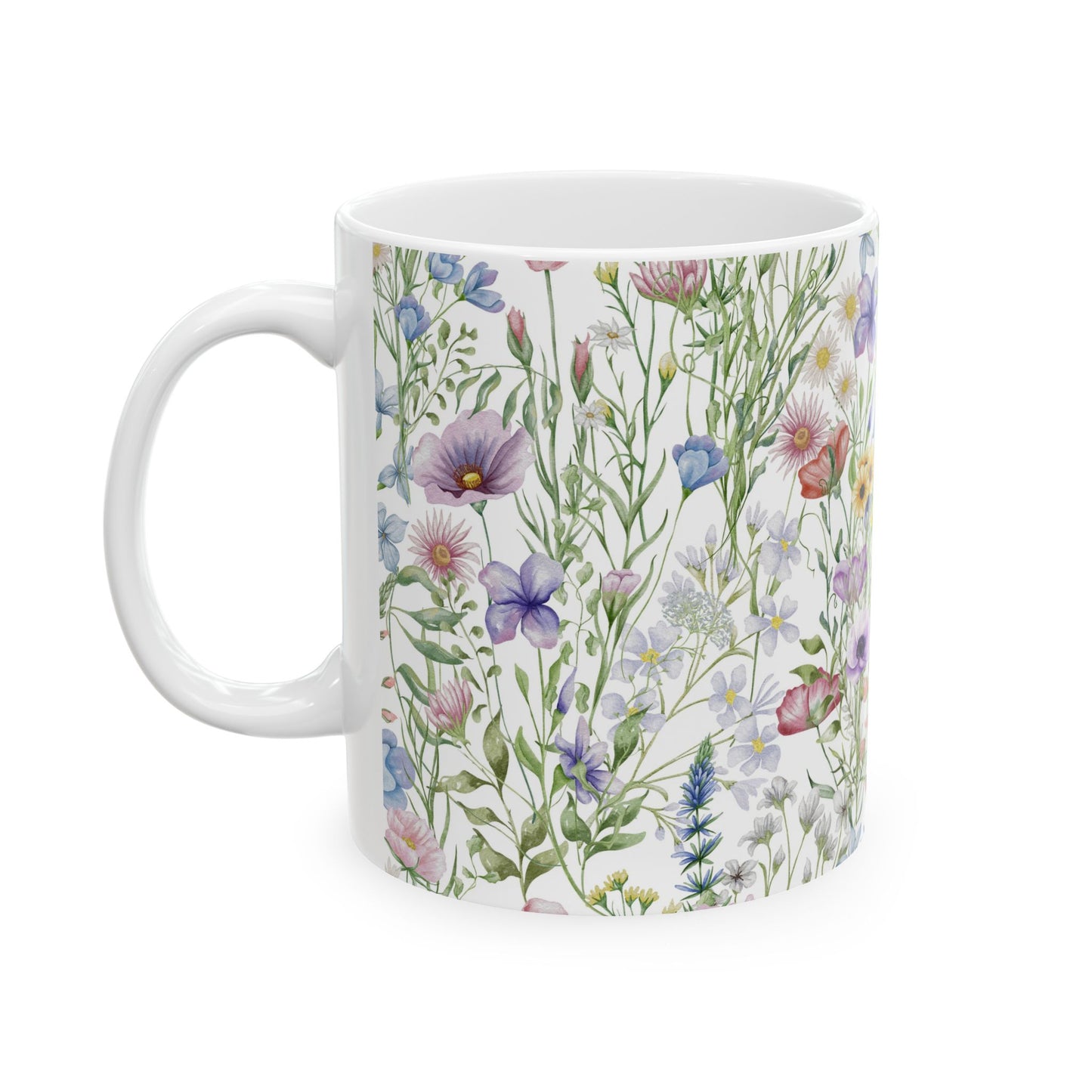 Ceramic Mug, (11oz, 15oz) - wildflowers