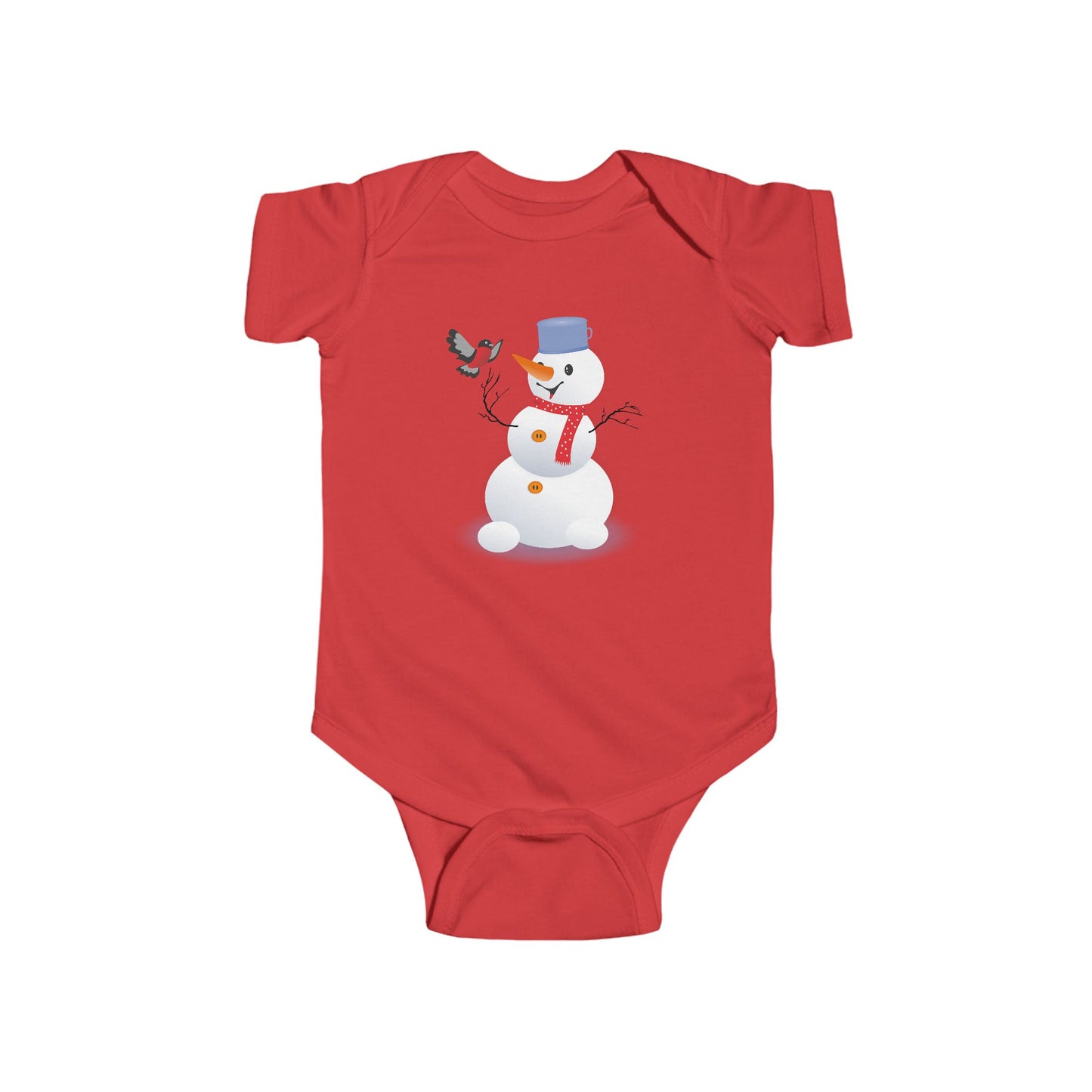 Winter Snowman Baby Bodysuit, Cute Infant Onesie, Holiday Gift, Baby Shower Present, Christmas Outfit, Newborn Clothing