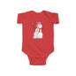 Winter Snowman Baby Bodysuit, Cute Infant Onesie, Holiday Gift, Baby Shower Present, Christmas Outfit, Newborn Clothing