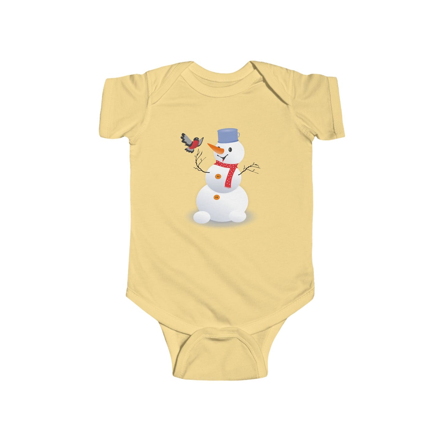 Winter Snowman Baby Bodysuit, Cute Infant Onesie, Holiday Gift, Baby Shower Present, Christmas Outfit, Newborn Clothing