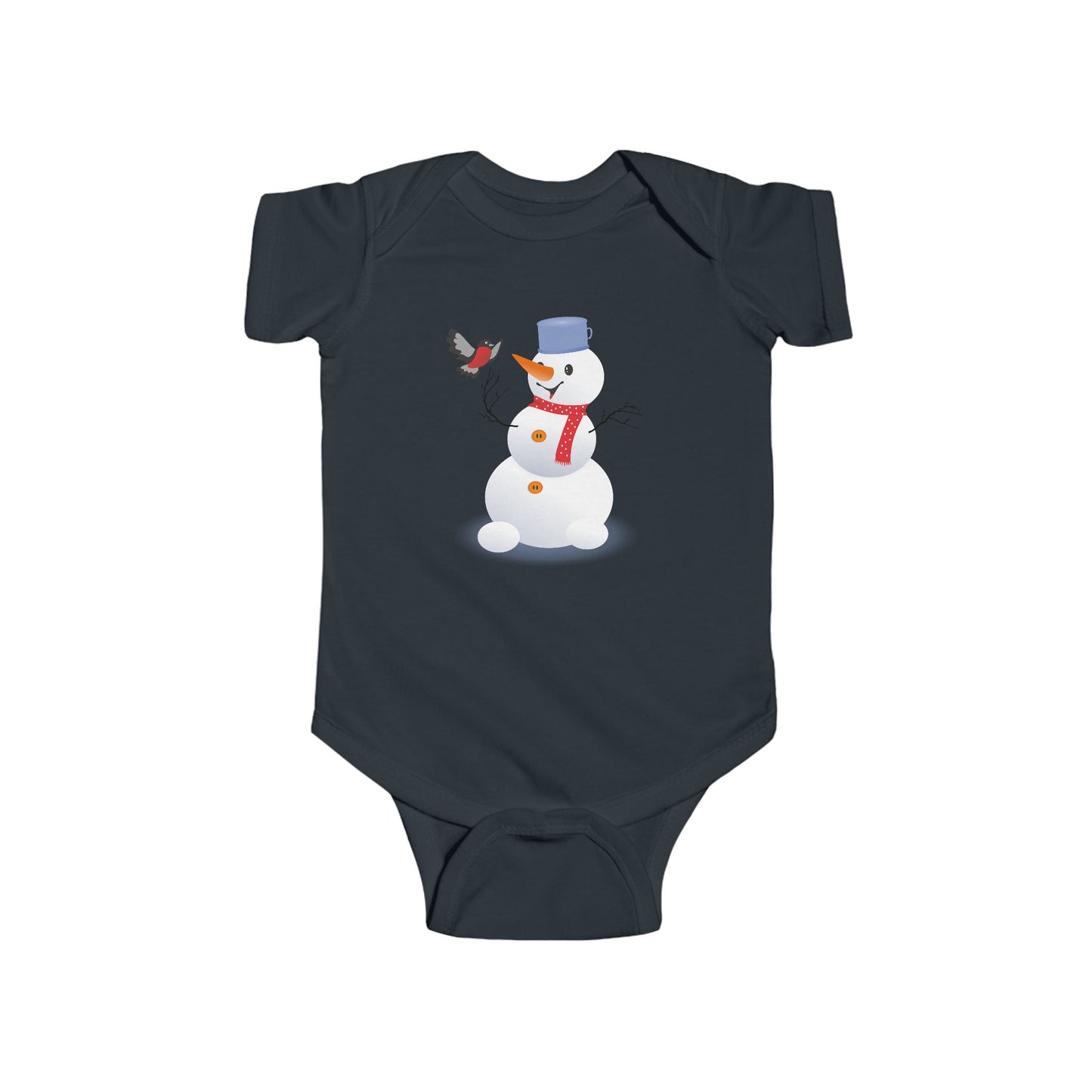 Winter Snowman Baby Bodysuit, Cute Infant Onesie, Holiday Gift, Baby Shower Present, Christmas Outfit, Newborn Clothing