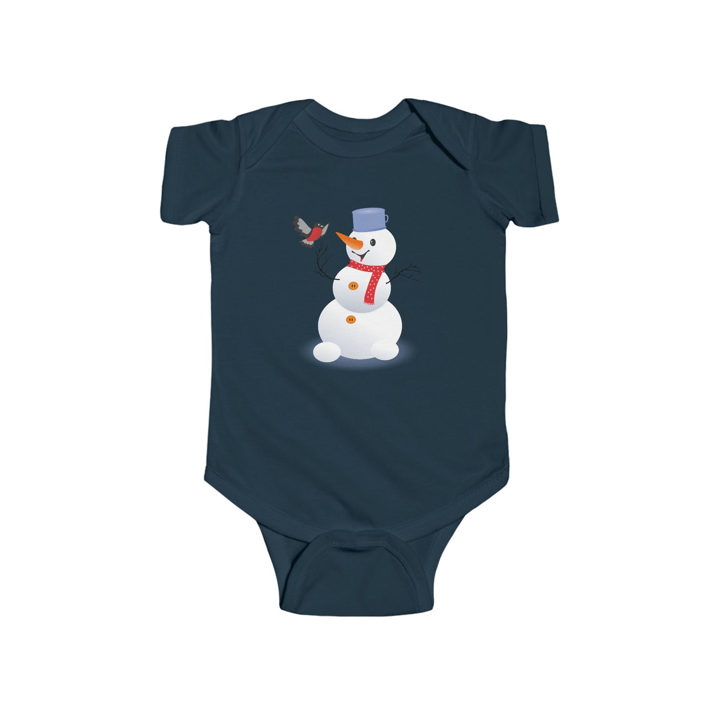 Winter Snowman Baby Bodysuit, Cute Infant Onesie, Holiday Gift, Baby Shower Present, Christmas Outfit, Newborn Clothing