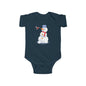 Winter Snowman Baby Bodysuit, Cute Infant Onesie, Holiday Gift, Baby Shower Present, Christmas Outfit, Newborn Clothing