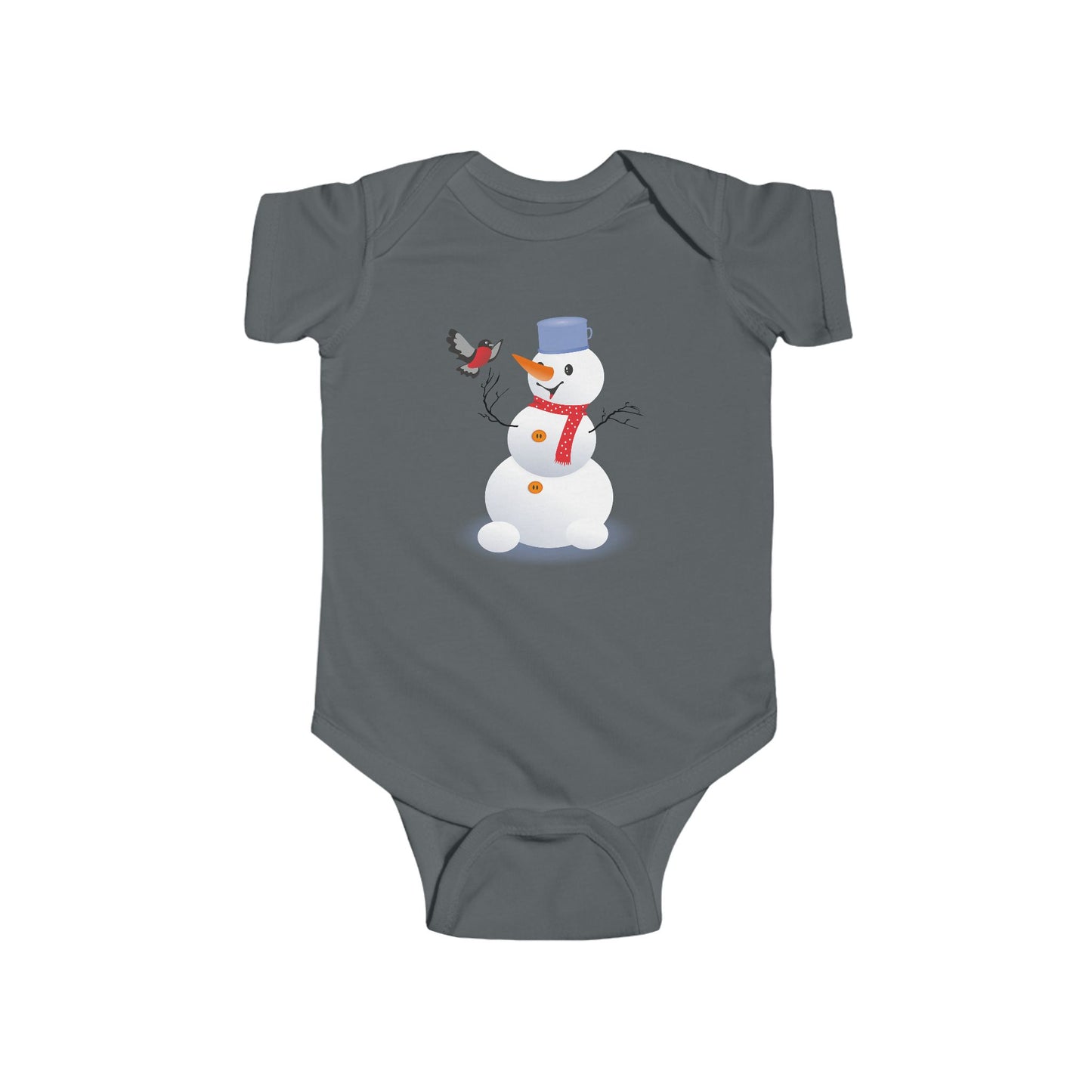 Winter Snowman Baby Bodysuit, Cute Infant Onesie, Holiday Gift, Baby Shower Present, Christmas Outfit, Newborn Clothing