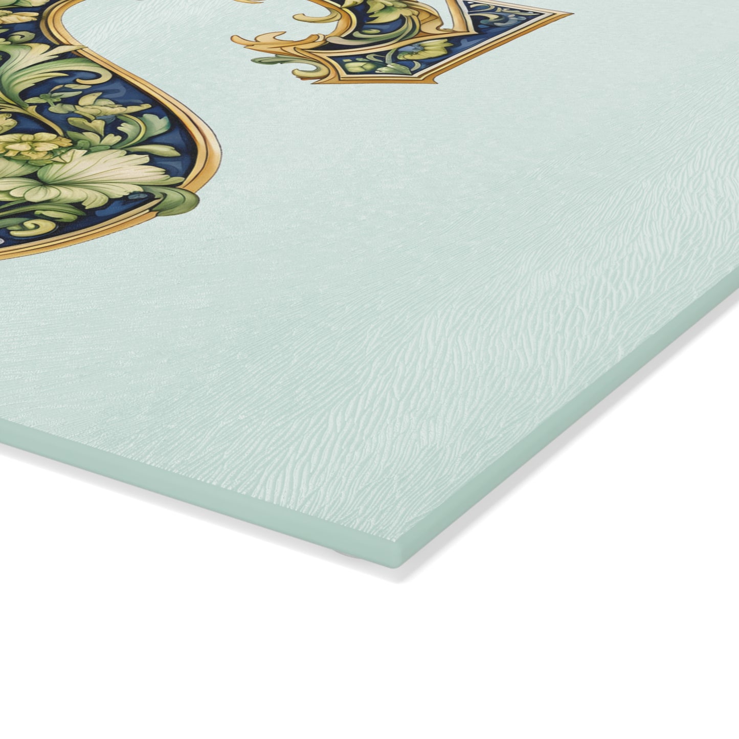 Monogram S Floral Glass Cutting Board – Decorative Initial S Kitchen Board