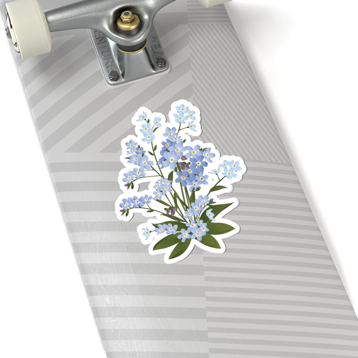 Forget-Me-Not Floral Kiss-Cut Sticker — Delicate Blue Wildflower Laptop Decal