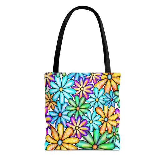 Colorful Floral Tote Bag - Perfect for Summer, Travel, Shopping