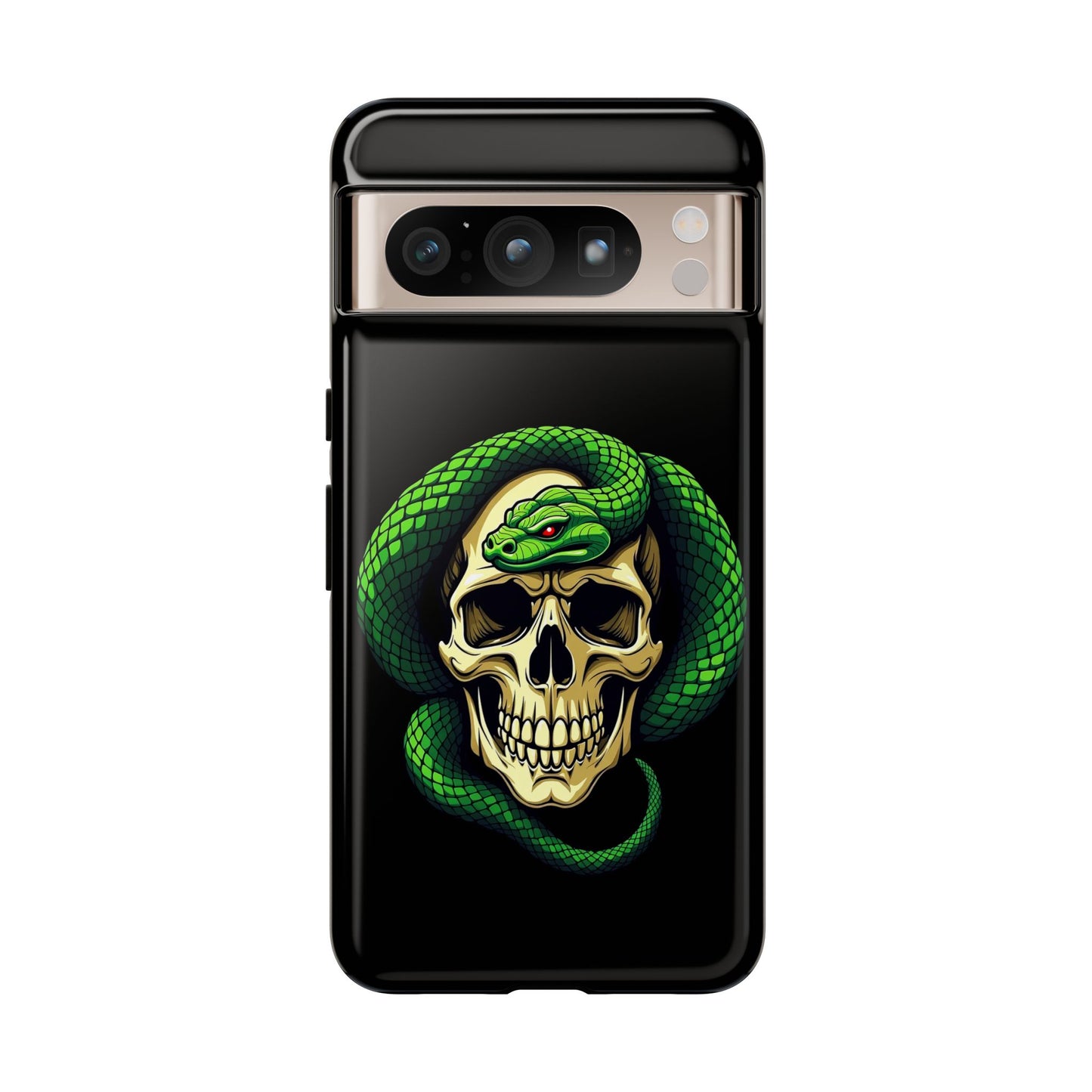 Skull & Snake Phone Case | Tough Cases, Protective Cover, Edgy Phone Accessories, Gothic Gift, Halloween Decor