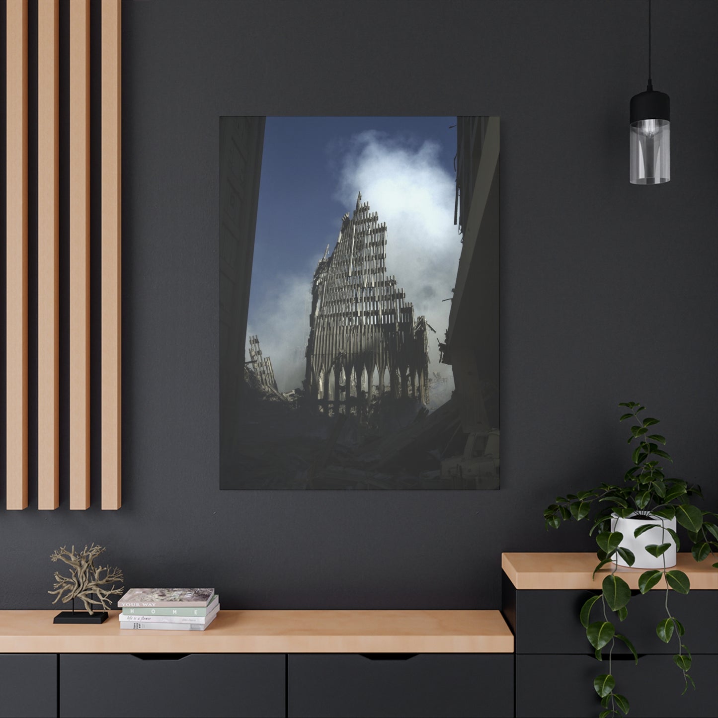 Matte Stretched Canvas - Ruined Cathedral Architectural Print
