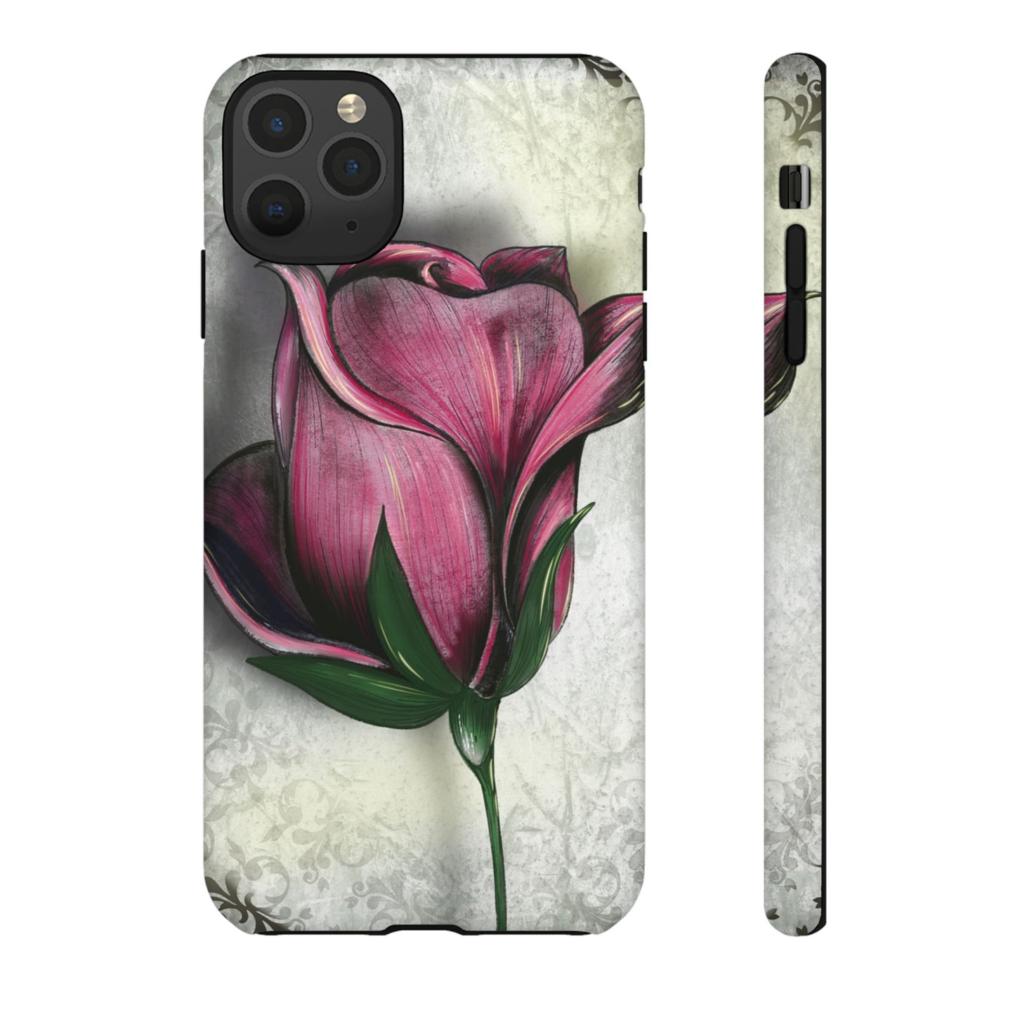 Rose Phone Case – Tough Cases, Floral Phone Cover, Gift for Her, Minimalist Design, Nature Lover's Accessory, Birthday Gift Idea