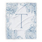 Personalized Floral Initial Arctic Fleece Blanket, Cozy Home Decor, Gift for Her, Nursery Accent, Wedding Present, Monogrammed Throw