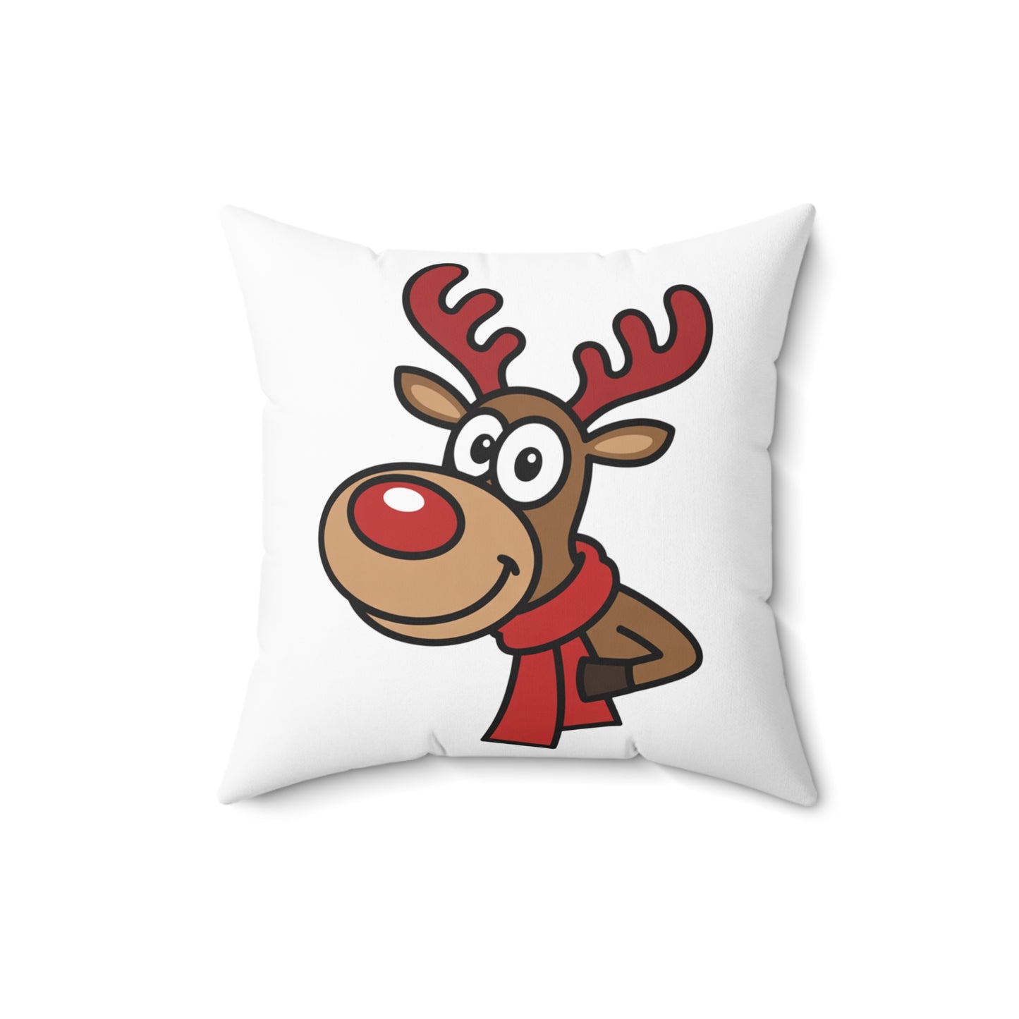 Reindeer Holiday Pillow, Christmas Decor, Cute Home Accents, Cozy Winter Cushion, Festive Throw Pillow