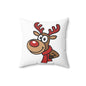 Reindeer Holiday Pillow, Christmas Decor, Cute Home Accents, Cozy Winter Cushion, Festive Throw Pillow
