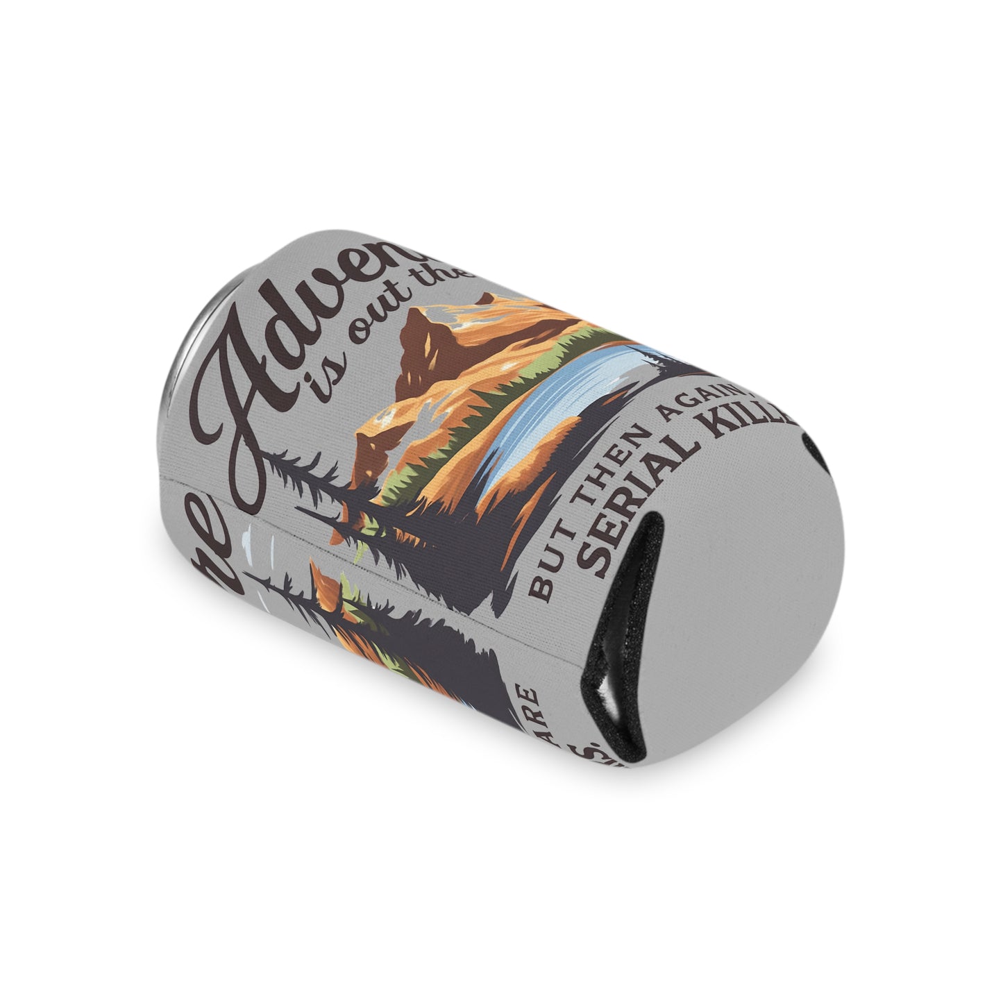 Adventure Can Cooler, Outdoor Party Insulator, Camping Gifts, Funny Drink Holder, Wilderness Themed Cooler