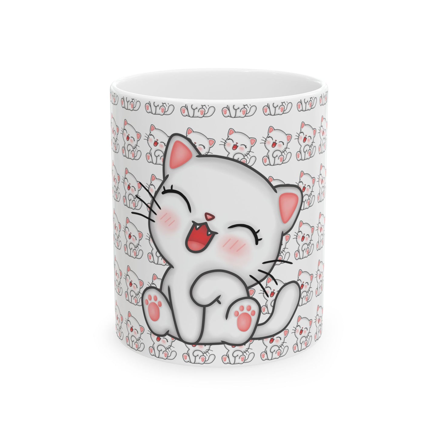 Cute Cat Ceramic Mug - Adorable Gift for Cat Lovers, Coffee or Tea Lover's Dream, Kawaii Kitchenware, Perfect for Birthdays or Holidays