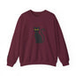 Black Cat Crewneck Sweatshirt — Cute Witchy Halloween Cat Pullover